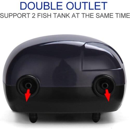 Single Double Outlet with Check Valve Silent Aquarium Oxygen Pump Mini Fish Tank Air Pump for Fish Aerator Aquarium Accessories