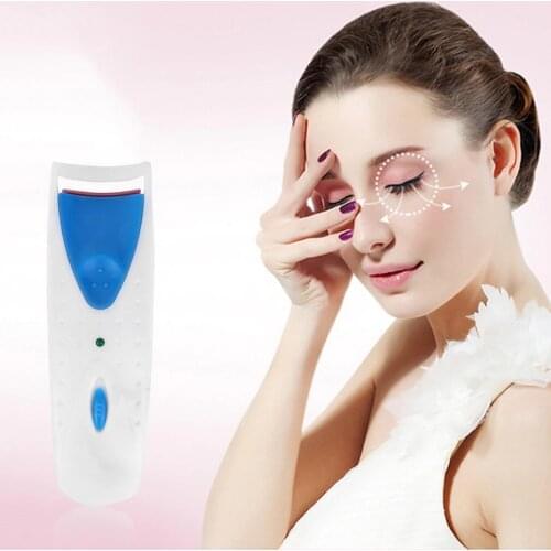 Electric Heated Plastic Eyelash Curler Battery Operated Makeup Eye Lash Curling Tool Long Lasting Eye Lashes Curler