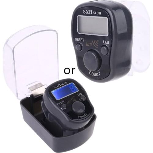 Portable Wrist Digital Electronic Counter with LED Light Sound Manual Reset Decompression Relaxation Finger Tool for Meditation