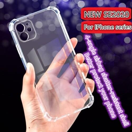 Shockproof Silicone Phone Case For iPhone 11Pro X XS MAX 6 6s 7 8 Plus SE 2020 XR Case Covers Transparent Protection Back Cover