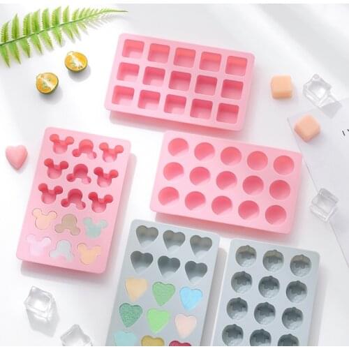 Silicone Ice Cube Tray Form For Ice Candy Bar Cake Pudding Chocolate Molds Easy-Release Square Shape Ice Cube Makers Molds