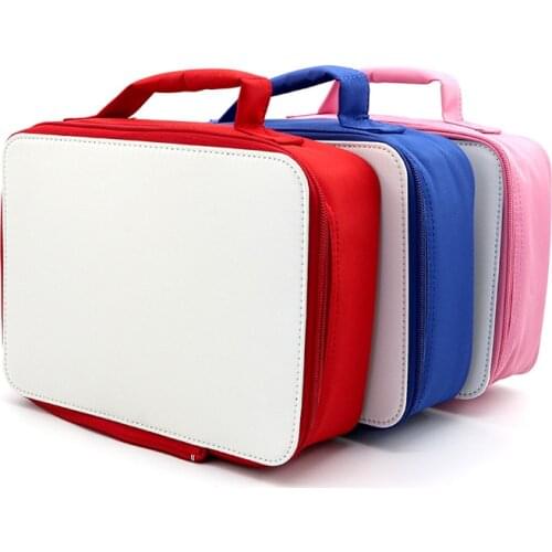 Sublimation blank lunch box bag cloth bag lunch bag picnic bag camping bag heat transfer printing DIY blank consumables 4pcs/lot