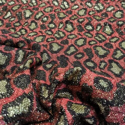 Evening Dress Fabric Party Gown Leopard Bling Flashing Fabric Magic Color Fabric Wedding Dress Cosplay Material