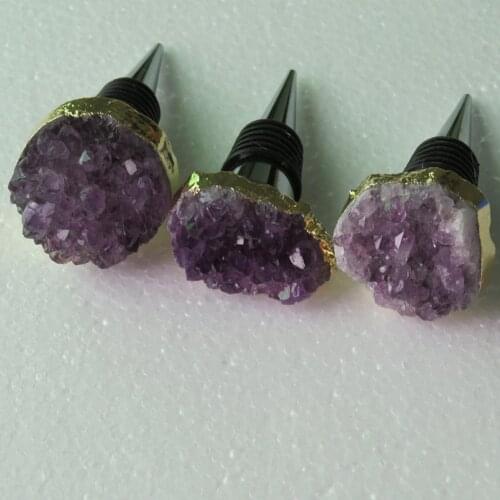Wine Champagne Bottle Stopper Wedding Party Sealer Plug wine stopper Plug tap pack crystal jade amethyst amethystine