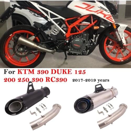 For KTM 390 DUKE 125 200 250 390 RC390 2017 - 2020 Motorcycle GP Exhaust System Escape Modified Link Pipe Muffler Carbon Fiber