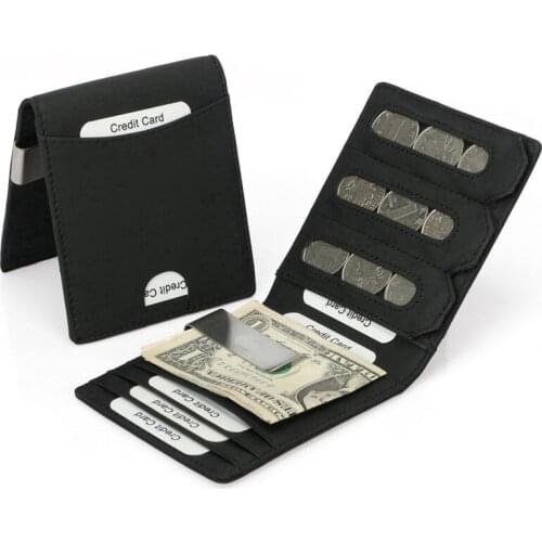 1 Piece Genuine Leather New Wallet Small Coin Pocket Card Holders Engraved Name Logo Short Purse FRID Protection Card Wallet