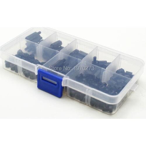 180pcs/box M3 Nylon Hex Thread Standoff Spacers Screw/ Nut Assortment Kits Plastic Screws M3*6 to M3*20 For RC Quadcopter