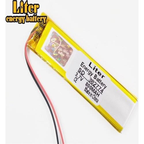 3.7V,800mAH,382774 polymer lithium ion / Li-ion battery for GPS,mp3,mp4,mp5,dvd,bluetooth,model toy mobile bluetooth