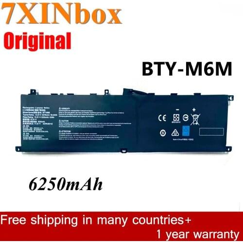 7XINbox 15.2V 95Wh 6250mAh BTY-M6M Original Laptop Battery For MSI Creator 15 A10SET-078TR Creator 15 A10SD Stealth 10SF-462TR