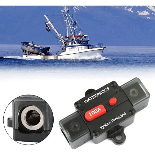 Areyourshop 100A AMP Circuit Breaker Ignition Inline Replace Reset Fuse For Car Audio Marine