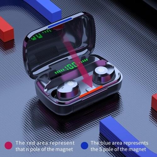 Bluetooth-compatible Earphones 2000mAh Charging Box Wireless Headphone 9D Stereo Sports Earbuds Headsets With Microphone M5