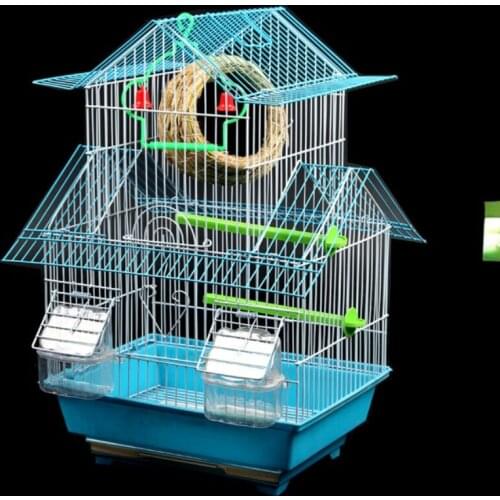 Large Tray Luxury Bird Cage Stainless Steel Decoration Breeding Cage Bird Cage Houses Outdoor Cage Oiseau Pet Supplies BS50BC