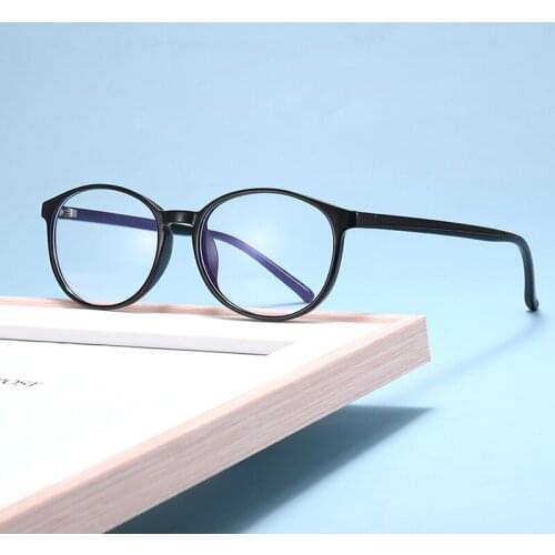 Elbru Unisex Anti Blue Light Computer Glasses Vintage Round Frame Gaming Glasses Men Anti Eye Eyestrain light Blocking Eyewear