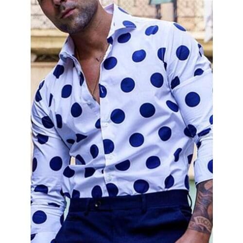 Hot Sale European American Mens Exercise Clothing Casual Fashion Printed Shirt Single-Breasted Cardigan Long Sleeve Shirt Men