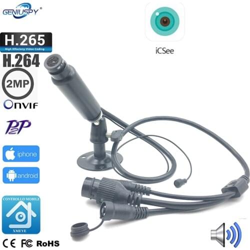 1080P Audio Mini Weatherproof IP Camera Surveillance Network Vedio Camera Onvif Miniature Bullet IP Camera Icsee XMEYE APP P2P