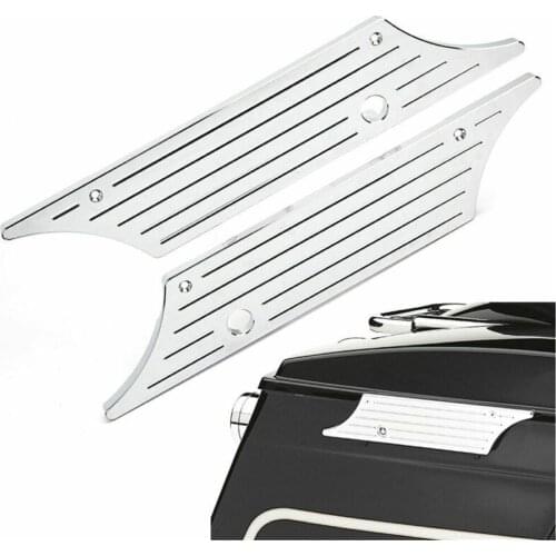 Motorcycle Chrome Black CNC Aluminum Hard Saddlebag Latch Cover for Harley Electra Glide Touring 1993-2013