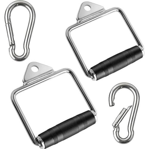 Gym D Handle Pull Down Cable Attachment Set Non-Slip Tricep Grip Pulley Exercise Handles With Rubber Grip For Gym Home