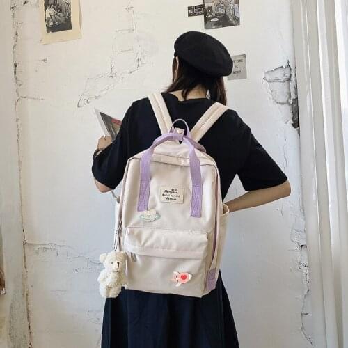 Nylon Backpack Women New Fashion Large Capacity Shoulder Bag Preppy Style School Bag Waterproof Backpack Mochila Female Bagpack