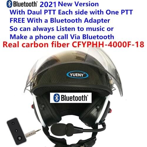 2021 New YUENY carbon fiber paramotor helmet with noise canceling headset FREE with BLUETOOTH Adapter powered paragliding