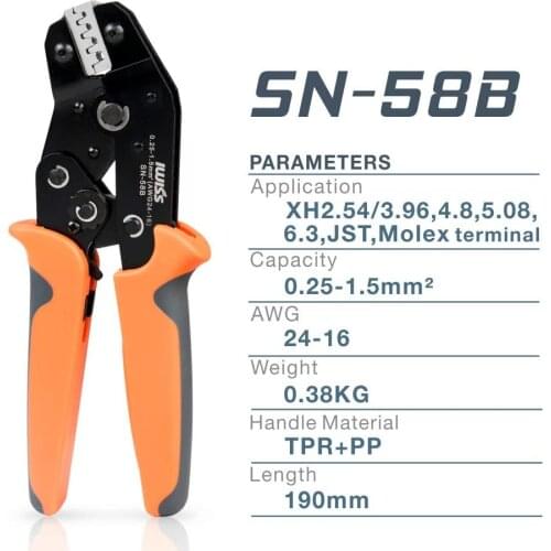 SN-58B EDM mini Multi-function Crimping pliers set dupont crimp tool clamp terminals kit incloude SN-28B and SN-48B function