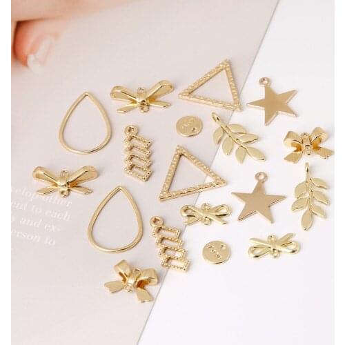 Wholesale 10Pcs Metal Multiple Styles Charms Jewelry Findings For DIY Necklace Bracelet Earring Jewelry Making