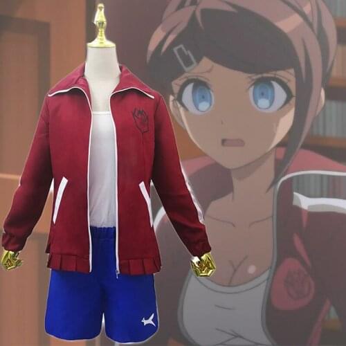 Full Set Dangan Ronpa Danganronpa Cosplay Aoi Asahina Uniform Wigs For Women Girls Anime Halloween Party Role Playing C103M22