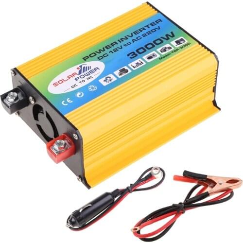 Boat Car 3000W Converter Power Inverter DC 12V to AC 220V Invertor USB Charger