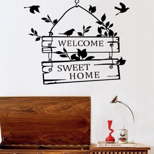 Characters Home Bird signs 2019NEW Living Room Bedroom Backdrop wall stickers home decoration 31*39CM