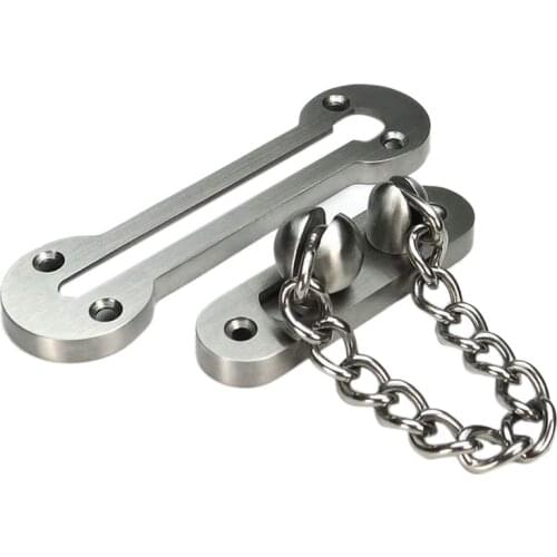 Super Thick Door Lock Stainless Steel Casting Door Safety Lock Heavy-Duty Inner Door Latch (Extra Thick: 5 mm)