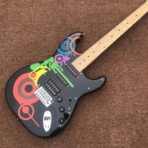 High Quality Electric Guitar,Maple Fingerboard,Rainbo,Manual Mapping,Free Shipping