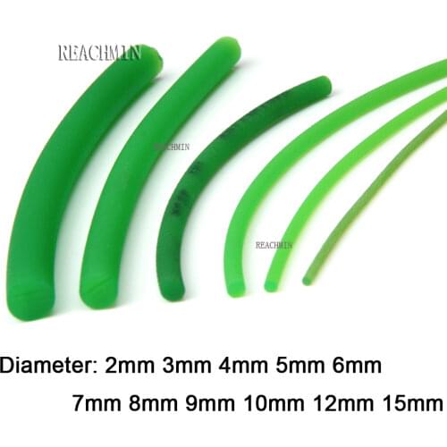 Green Polyurethane Conveyor Belts Diameter 2/3/4/5/6/7/8/9/10/12/15mm PU Round Drive Belt Meltable Cord