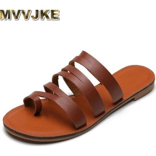 MVVJKE Women summer h ladies sandals ladies fashion design sandals good quality flat shoes candy color outdoor holiday slides