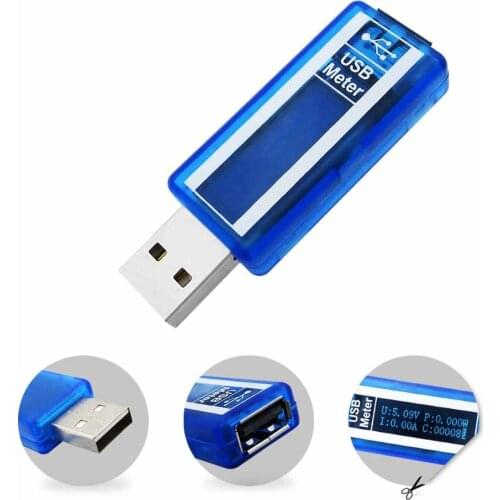 0.91" OLED screen USB detector voltmeter Charger Capacity power Current Voltage Detector Tester Meter with Case 3.7V-9.99V 3A