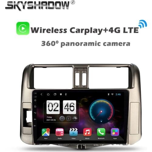 360 Camera CanBus 6G+128G Android 10.0 Car DVD Player GPS WIFI Bluetooth RDS Radio For Toyota Land Cruiser Prado 150 2009 - 2013
