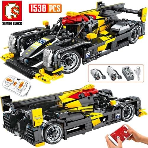 1538PCS 1:14 City MOC RC/non-RC Sports Vehicle Bricks Creator Electric Remote Control Racing Car Model Building Blocks Kids Toys