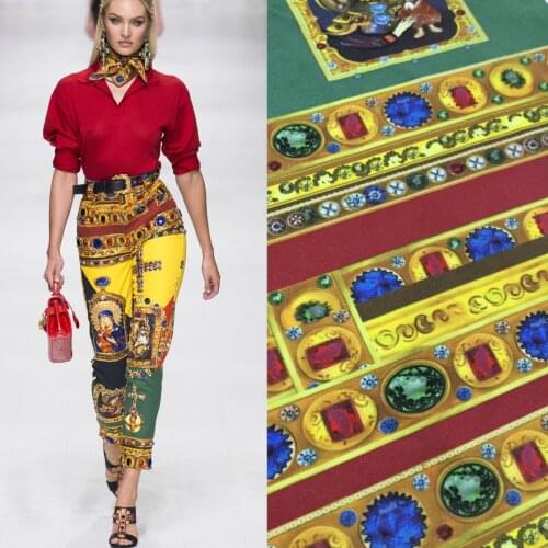 33 Styles Italian Brand Character Printed Fabric Polyester Clothing Shirt Pajamas Cloth Fabrics for Dress Per Meter Sewing