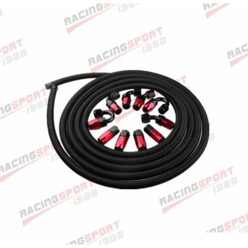 AN16 -16AN Nylon Braided Oil/Fuel Hose + Fitting Hose End Adaptor