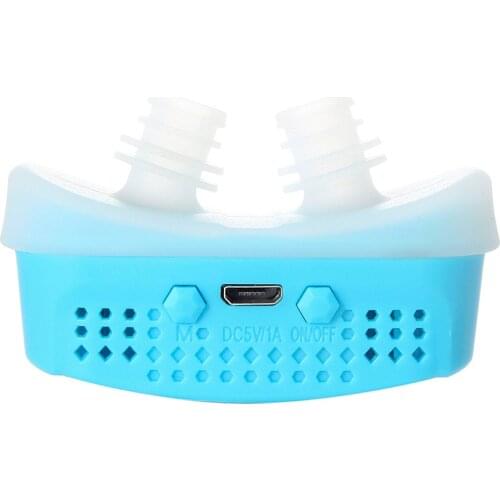 Anti Snoring Device USB Rechargeable 3-stage Electric Variable Speed Snore Preventer Nose Purification Nasal Plug Respirator