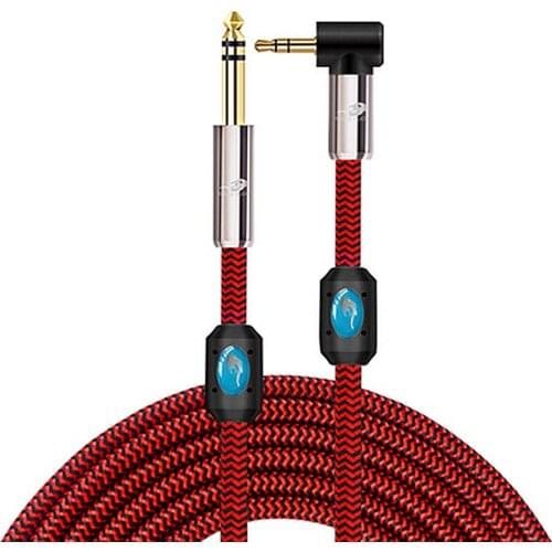 Aux 3.5mm to 6.35mm Jack 1/4'' TRS Male Audio Cable for Amplifier Mixer Guitar Keyboard Home Theater Stereo System Shielded Cord