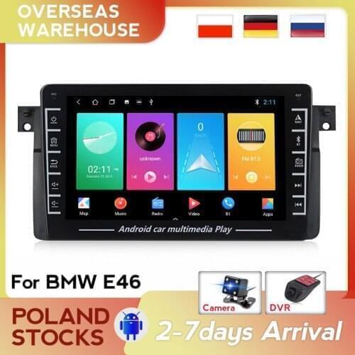 YELLOBERRY 2 Din Android version car radio multimedia player for BMW E46 M3 318i 320i 1998-2006 GPS navigation Audio head unit