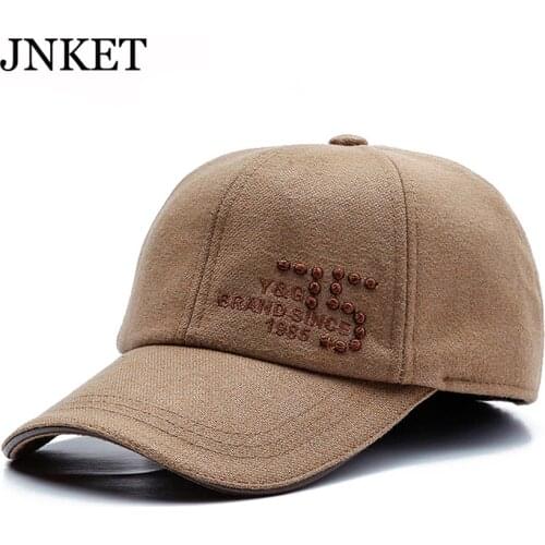 JNKET Winter Autumn Men Womens Baseball Cap Earflap Snapbacks Hats Outdoor Waterproof Warm Cap Gorras Adjustable Size