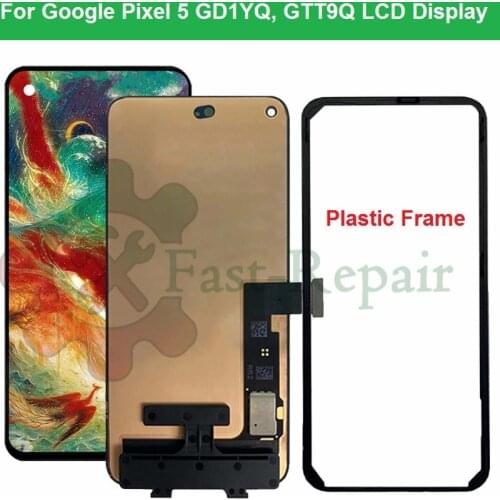 6.0" for Google Pixel 5 LCD Display Touch panel Digitizer Assembly Replacement GD1YQ, GTT9Q LCD Pixel 5 pixel5 LCD Display
