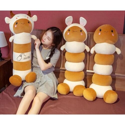 Creative Dingding transformation series plush long Pillows Dingding turns into insect rabbit cow plush toy funny birthday gift