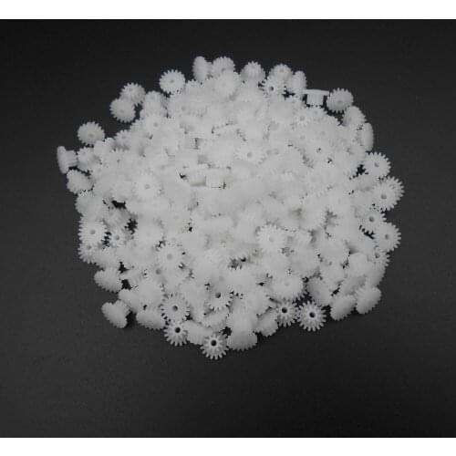 1000X 0.5 Modulus 0.5M Double Gear Reduction Bilayer Gears 18 Teeth + 10 Teeth Aperture 1.95mm 2A Tight Fitting 18T + 10T *FD929