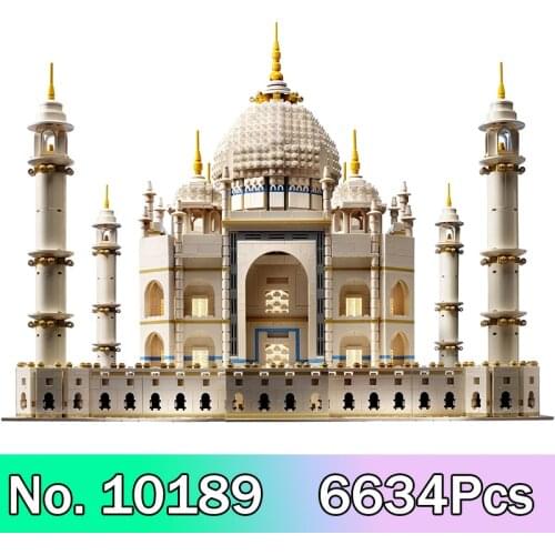 In Stock compatible 10189 10256 6634Pcs Bricks Sets World Famous Buildings India Taj Mahal Model Blocks For Kids Toys Gifts