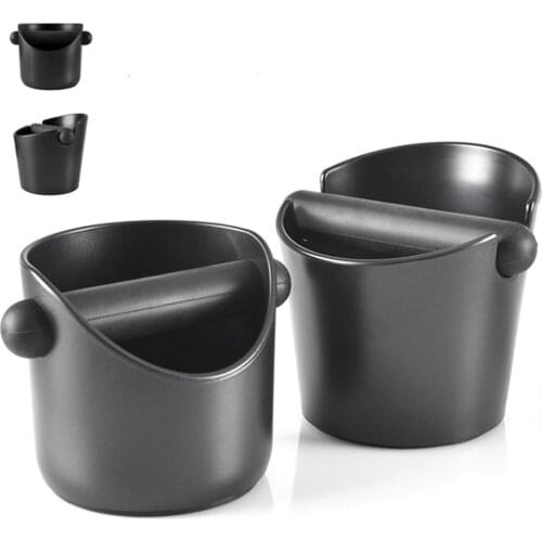 Hot Sale ABS Knock Box Coffee Grounds Container for Barista Espresso Dump Bin Black Anti slip Coffee Grind Dump Bin