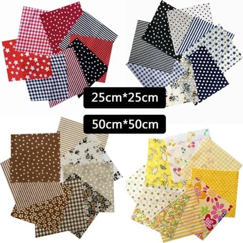 Cotton fabric DIY Sewing Patchwork Quilting doll fabric dress Star Stripe mixing floral Printed cloth Needlework Handmade