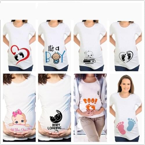 New Summer Maternity Short Sleeve Maternity T-Shirt Large Size Short Sleeve T-shirt Maternity Wear Wholesale Custom