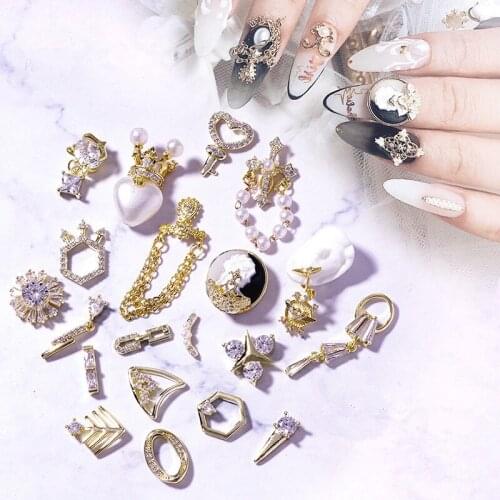 New Baroque Style Manicure David Head Zircon Series Jewelry 3D Fashion Charm DIY Nail Art Jewelry Decoration Accessories