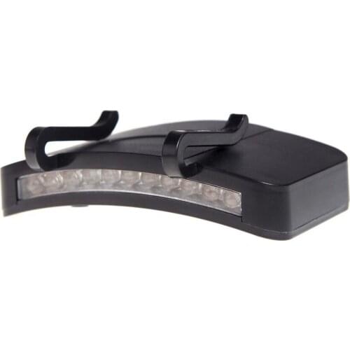 Hiking Camping Fishing Outdoor Cap Lights 11 LED Clip-On Cap Light Lamp White Light Night Fishing Repair Car Outdoor Caplights